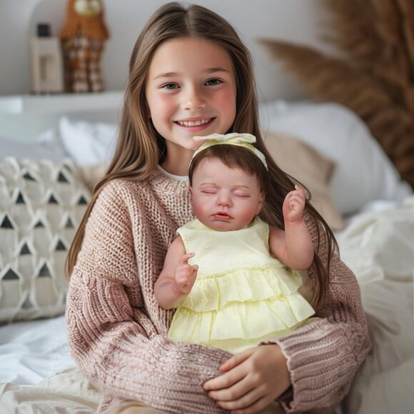 🆕20Inch Full Cloth Body With Vinyl Limbs Cute Baby Doll Girl Realistic Doll - Picture 9 of 10